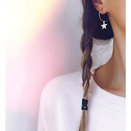 2019 New Fashion Earrings Popular Fashion Personality Simple Pentagram Ear Ring Female Accessories Wholesale And Foreign Trade