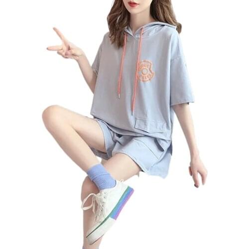 Pajamas Women Cotton Cartoon Pajamas Set Short Sleeve Sleepwear Womens Nightwear Cute Casual Homewear Female Pyjamas Sleepsuit