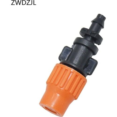 1/4 Inch Atomization Water Nozzle Sprayer DIY Micro Drip Irrigation Plant Self Garden Mist Sprinkler with Hose Connector 60Pcs