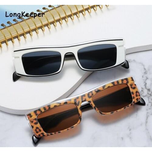 Vintage Sunglasses Women Small Rectangle Fashion Leopard Clear Eyewear Men Colorful Trending Sun Glasses Shades UV400 Gafas de