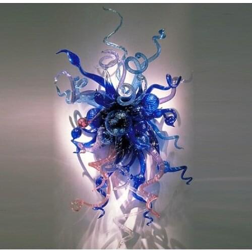 Griban Brand Modern LED Wall Lamp For Bathroom Bedroom Wall Sconce Fantasy Blue Art Glass Indoor Lighting Lamp