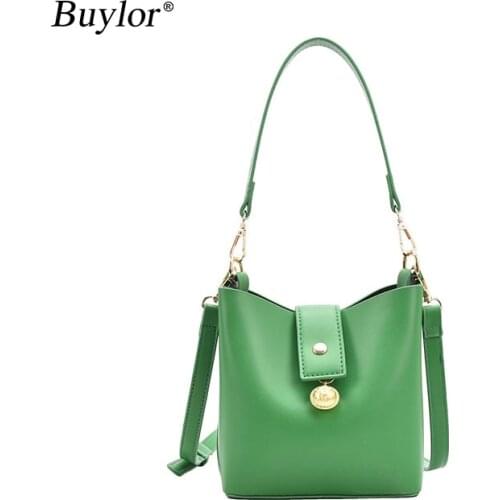 Buylor Shoulder Bag Soft Small for Women Solid Trendy PU Crossbody Bags Casual Travel Handbag Luxury Womens Bags 2021