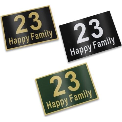 Modern Exterior House Number Outdoor Black Front Nameplate Door Plaque Address Street Plate Flat Numbers For The Door Home 20cm