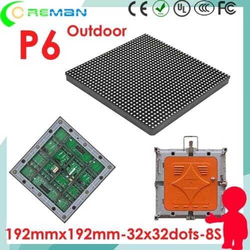 Coreman Outdoor smd rgb led display panels module p6 / full color smd3535 kinglight led module rgb p3 p4 p5 p6 outdoor