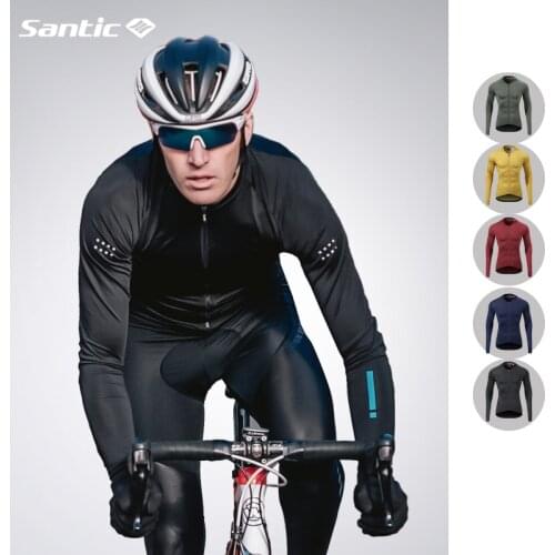 Santic Long Sleeve Cycling Jersey Men Professional Team MTB Road Bike Jersey Quick-dry Breathable Bicycle Tops Cycling Clothing