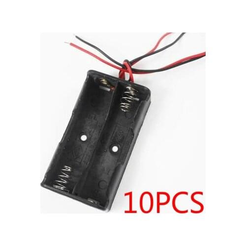 Top Quality Hot Sale 10pcs AA Power Battery Storage Case Plastic Box Holder With 2 Slots