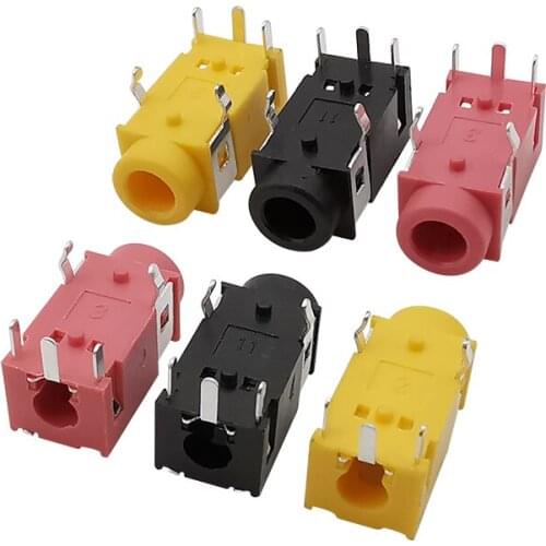 10Pcs/Lot PJ322 Stereo Headphone Sockets PJ-322 5 Pin Female 3.5mm Jack PCB Mount Audio Jack Connectors