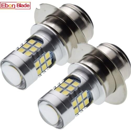 2Pcs 6V 12V Positive/Negative Ground P36D LED Motorbike Headlamp Light 30SMD White Motorcycle Car Scooter Moped DRL Fog Lamp