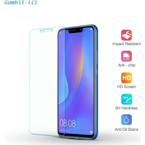 2PCS Tempered Glass for Huawei Nova 3 3i Nova3 PAR-LX9 PAR-LX1 PAR-AL00 Screen Protector 2.5D 9H on Film Protective