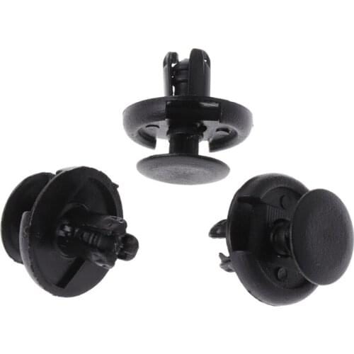 50LC 50 Pcs 7mm Hole Black Plastic Fastener Bumper Push Clip For Suzuki Alto