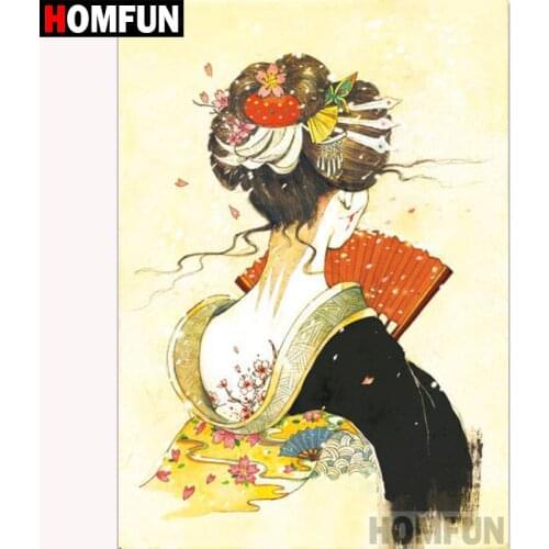 HOMFUN Full Square/Round Drill 5D DIY Diamond Painting "Classical beauty" 3D Diamond Embroidery Cross Stitch Home Decor A18668