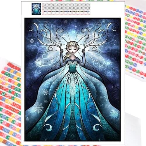 Diamond Painting Disney Frozen Cartoon Princess Fantasy Full Drill Cross Stitch Art 5D DIY Mosaic Home Decoration Wall Stickers