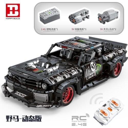 YC-QC005 Rc Car APP Remote Control City Racing Series Small Particles Assembling Toy Blocks MOC Brick Boy Gift