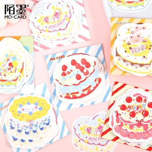 30pcs/lot Memo Pads Sticky Notes Cake party Paper diary Scrapbooking Stickers Office School stationery Notepad