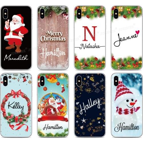 Custom Christmas Name Case For ZTE Blade A6 A522 A512 A510 A520 A530 X3 Axon 7 V7 Lite V8 Mini L5 A610 A602 Nubia M2 Z17 Cover