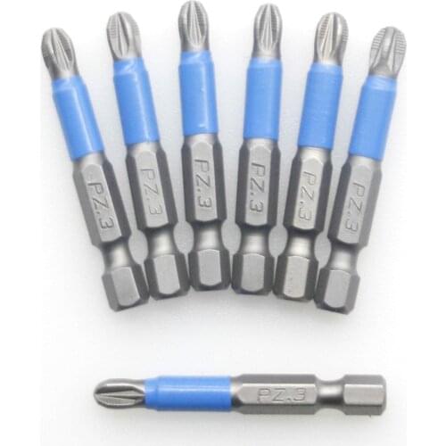 Electric Anti Slip Electric Power Tools Repair Work Accessories Drill Screwdriver 50mm10Pcs Magnetic Screwdriver Bit Set 1/4"Hex