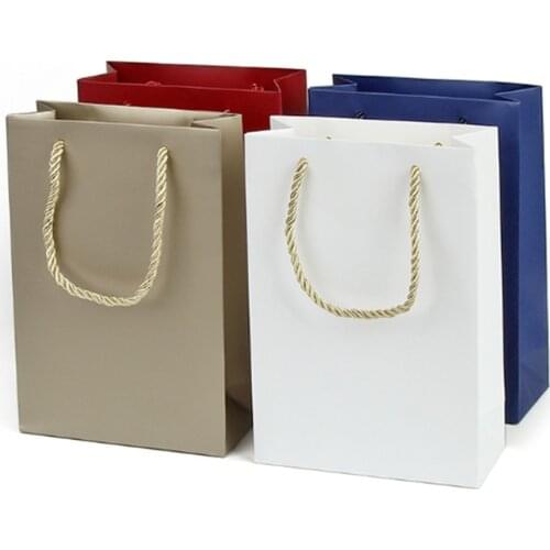 Festival Gift Kraft Paper Bag Shopping Bags Diy Multifunction Candy Color Paper Bag With Handles Recyclable Package Bag