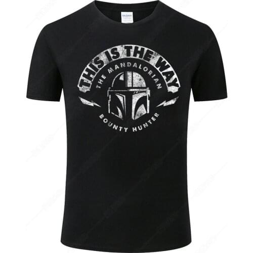 Summer Funny Male Short Sleeve T-Shirt The Mandalorian Cotton Print T Shirt Men Women Brand Tee Streetwear Shirt Cool Tops J32