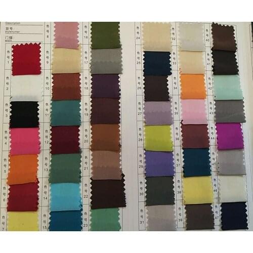 Howmay 100% pure silk fabric crepe de chine 12m/m 45" 114cm color chart for womens dress tank or camisole