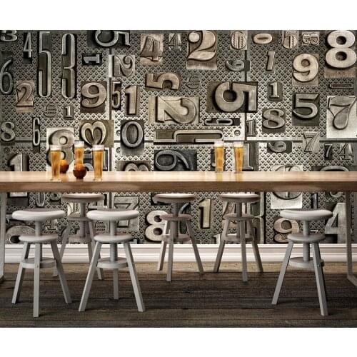 Customized metal three-dimensional letter combination, living room, restaurant, bar, KTV, decorative background wall paper