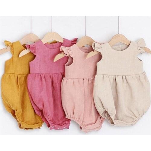 Baby Gils Romper Jumpsuit Baby Girl Clothes Sleeveless Bodysuit Baby Girl Onesie Spring Summer Casual Outfit Clothing for Babies