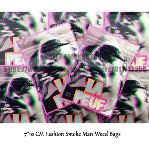 2021 NEW Fashion Smoke Man Candy Bags Package Zip Lock Pouches Aluminum Mylar Foil Food Candy Bags Smoke Accessories Dropship