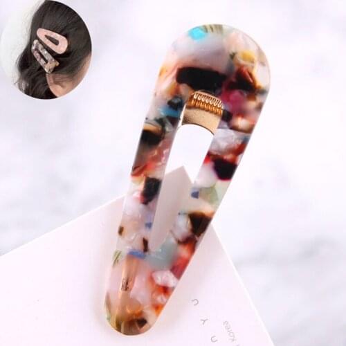 Fashion acrylic Hair Barrettes acrylic Hairwear Women Girl Hairpin Hair Clips For Girls Accessories