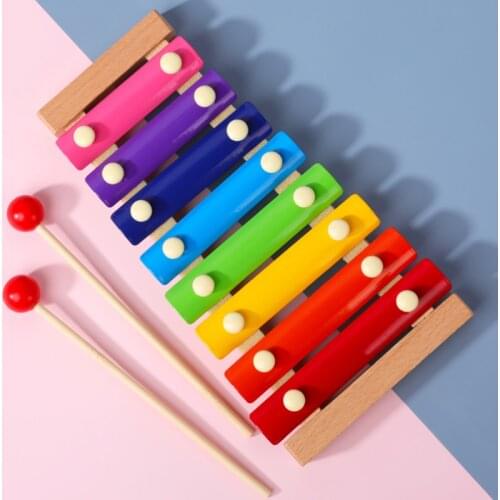 New Toy Kid Rainbow Musical Xylophone Instrument Children Baby Toddler Funny Wooden Toys With 2 Mallets Educational Toys Gifts