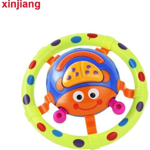 New Infant Baby Rattles Musical Toys Sound and Light Ladybug Shaped Baby Toy Grasping Flashing Mobiles Toy For Kids Gift