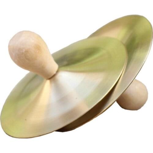 9cm Hand Percussion Copper Cymbals Children Musical Instrument Education Toys Brass