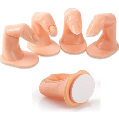 Professio Model False Nail Fingers Practice Training Nail Art False Tips Stand Display Fake Nail Fingers Manicure Tools