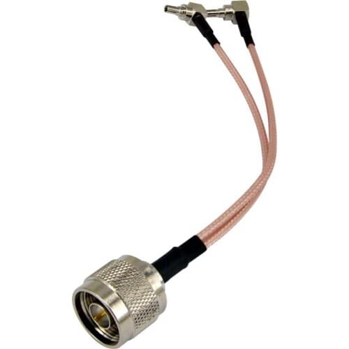 N male to 2 X TS9/CRC9 Male Connector antenna cable Splitter Combiner Y type Cable Pigtail RG316 for 3G/4G modem router