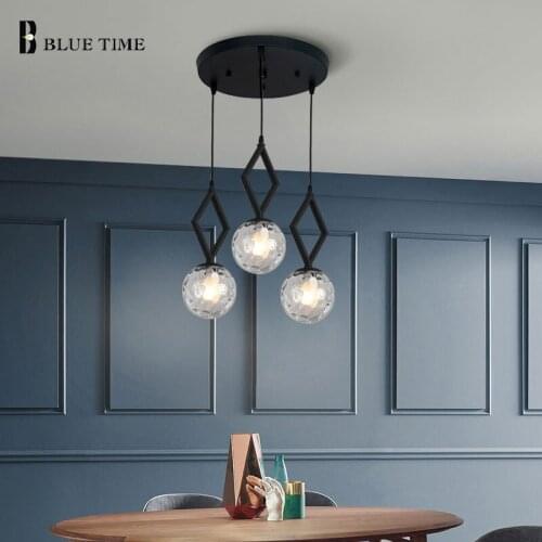 Modern Led Chandeliers 110v 220v Glass Creative Chandelier Lighting for Dining room Kitchen Living room Bedroom Bedside Lights