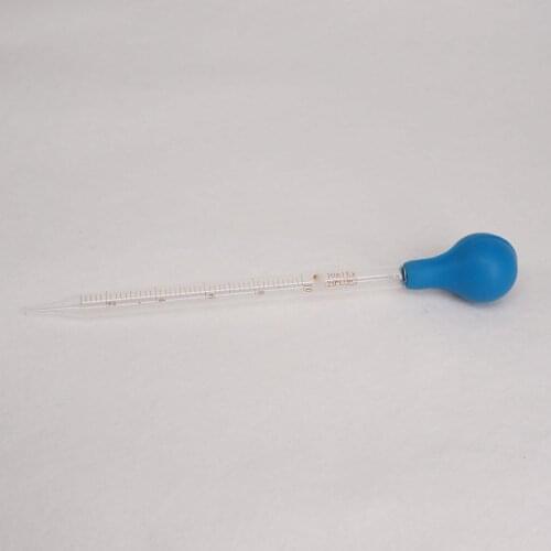 10ml Glass Graduated Pipette with Rubber Bulb Lab Chemistry Dropper Dispensing