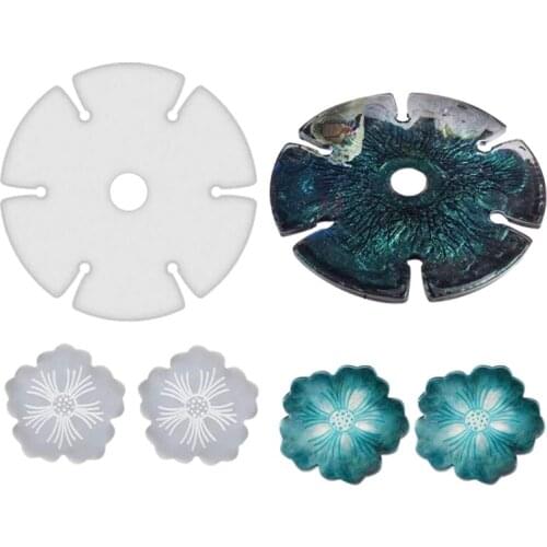 Wine Rack Coaster Silicone Mold Flower Card Round Wine Rack Mold DIY Handmade Crystal Glue Mold Silicone Resin Coaster