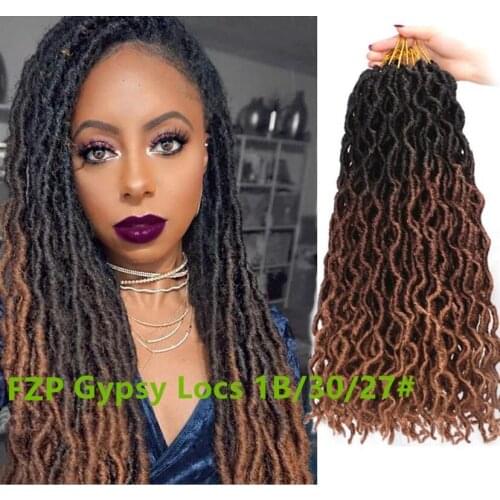 Y Demand Ombre-Curly Crochet Hairs Synthetic Braiding-Hair Extensions Goddess-Faux-Locs 18inches Soft-Dreads-Dreadlocks