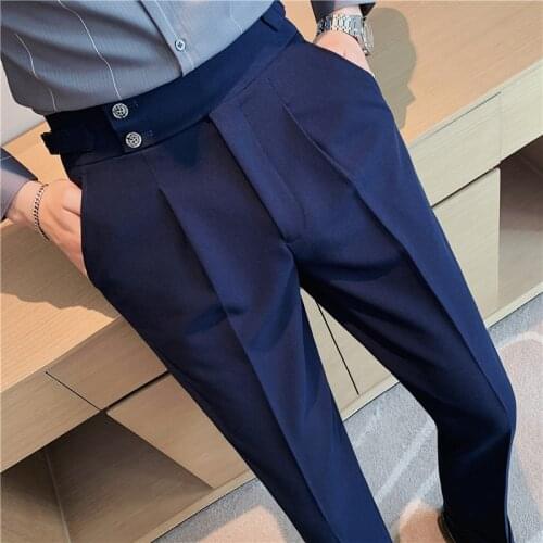 High Quality White Wedding Dress Pants Men Business Suit Pant Casual Slim Fit Formal Pants Pantalon Costume Men Suit Trousers