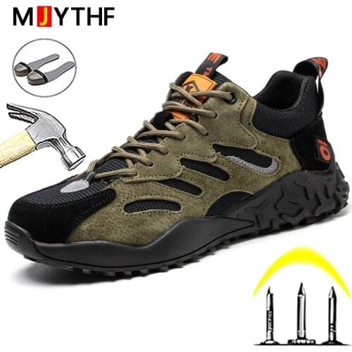 Anti-smash Anti-stab Safety Shoes Protective Work Shoes Sneakers Men Steel Toe Shoes Indestructible Industrial Shoes Footwear