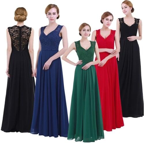 Womens Dresses Floor Length Sleeveless Chiffon Sexy V-neck Party Formal Dresses Female Banquet Long Dress Abendkleider De Festa