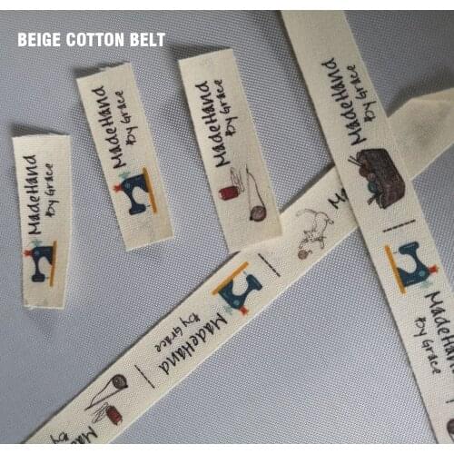 1.5cm cotton private Labels Clothing Tags Name Tags, Handmade label Color cotton label brand Retro label
