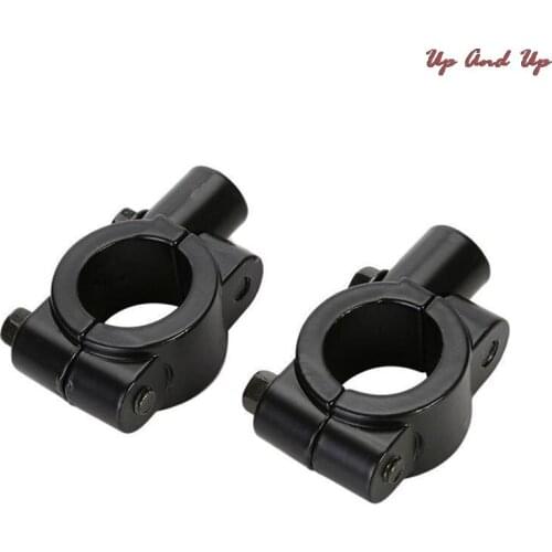 1Pair 10mm 7/8" Motorcycle Rearview Handlebar Mirror Mount Holder Adapter Clamp