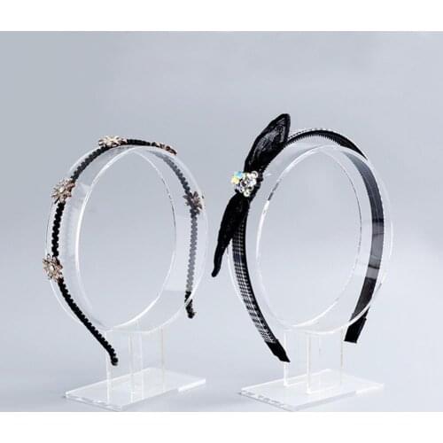 1PCS Display Stand Black Transparent Acrylic Headband Holder Hair Band Headgear Display Standard Holder Household Storage Item