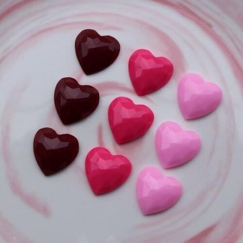 10Pcs/lot Resin Jewelry 20mm Heart Resin Charms Pendant or DIY Intersperse Decorate Making Jewelry