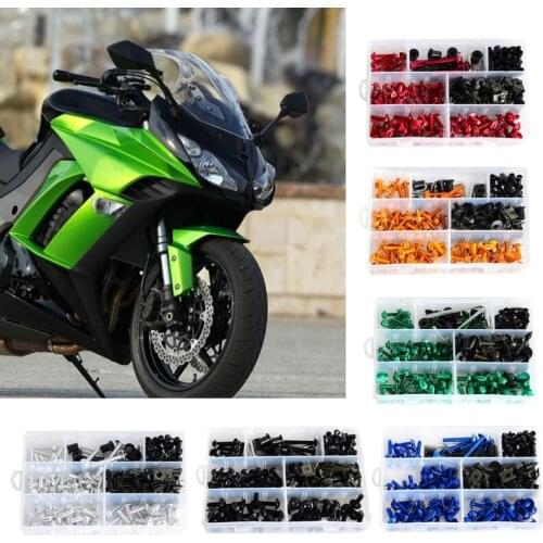 Practical 251 Pcs Motorcycle Fairing Bolts Kit Bodywork Fastener Clip Screws Nut for Motorbike Repair Modification