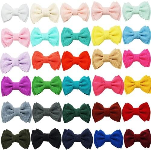 30Colors 4 Inch Baby Girls Hair Bows Clips Waffle Ribbon Bows With Alligator Clips Hair Barrettes for Babies Girl Infant Toddler