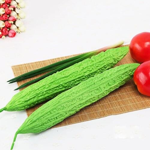 36cm Artificial Vegetable Lifelike Bitter Gourd Simulated Vegetable Prop Photo Prop Simulation Food Model Decoration Kitchen