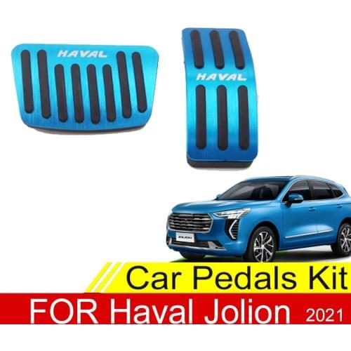 Car Pedals Kit For Haval Jolion 2021 AT Accelerator Gas Brake Footrest Cover LHD Aluminium Alloy