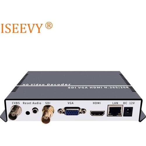ISEEVY H.265 H.264 4K Video Decoder SDI Decoder for Network Stream Decoding support RTMP SRT RTSP UDP RTP HTTP