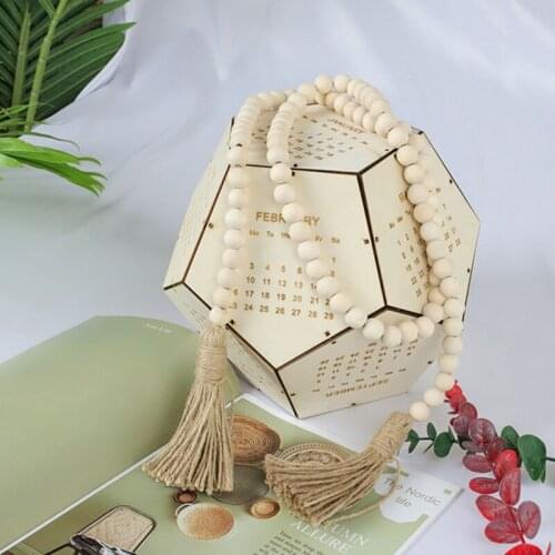 Wood Bead Garland Tassels Farmhouse Rustic Country Decor Wall Decor Farmhouse Ornament Woven Wall Hanging For home 1