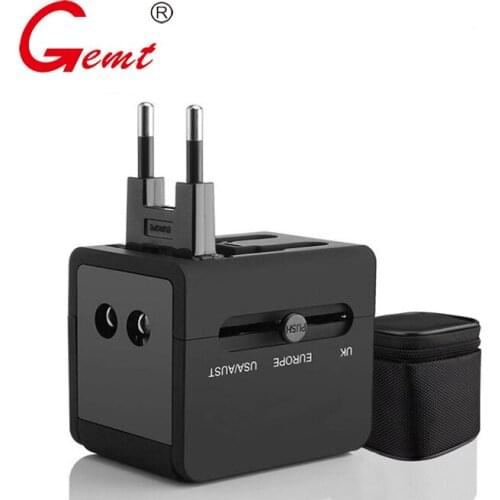 Travel Adapter Worldwide All in One Universal Power Adapter Power Plug International Wall Charger with Dual USB Charging Ports